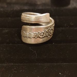 Silver Spoon Ring Sz 8